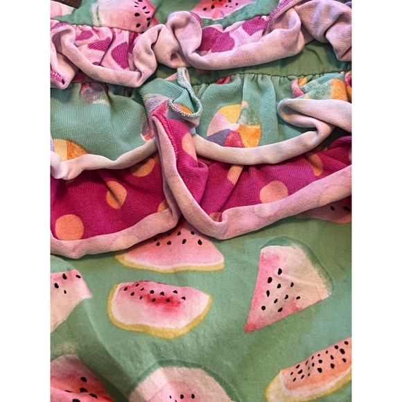 Matilda Jane Baby Girls Watermelon Ruffle Romper Fruit Salad Teal Pink 3-6M - Picture 6 of 9